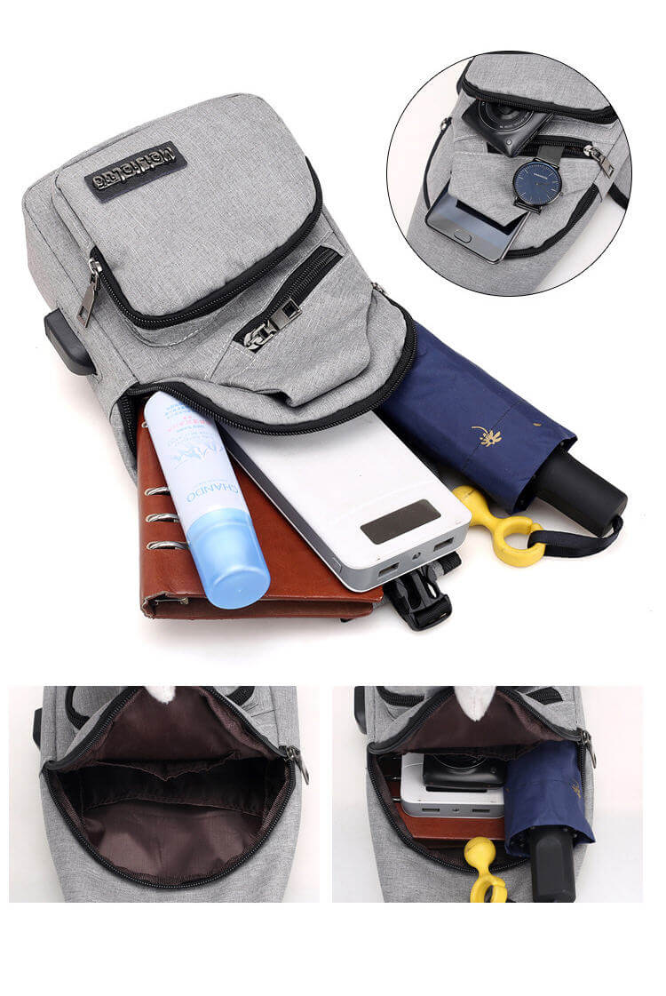 Mens Sling Backpack Cross Body Sling Backpack Leather Shoulder Bag Travel Hiking Daypack Best Mens Bags