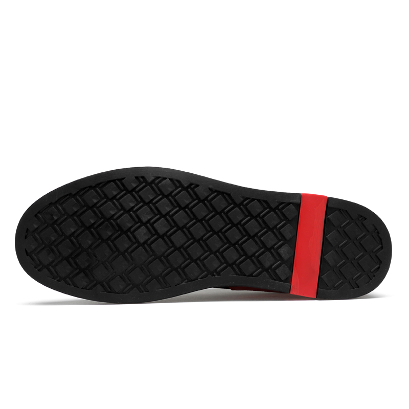 Leather Casual Shoes brand Classic Fashion men simple fashion Flats Black White male Sneakers 2018 EMAOR 