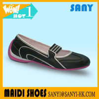 Custom Woman's Cheap Beautiful Cool Black Dance Shoes with Bright Color TPR Outsole Exported from Chinese Factory
