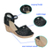 Latest Designed Beautiful Black Wedge Sandals with Durable Heels for Ladies