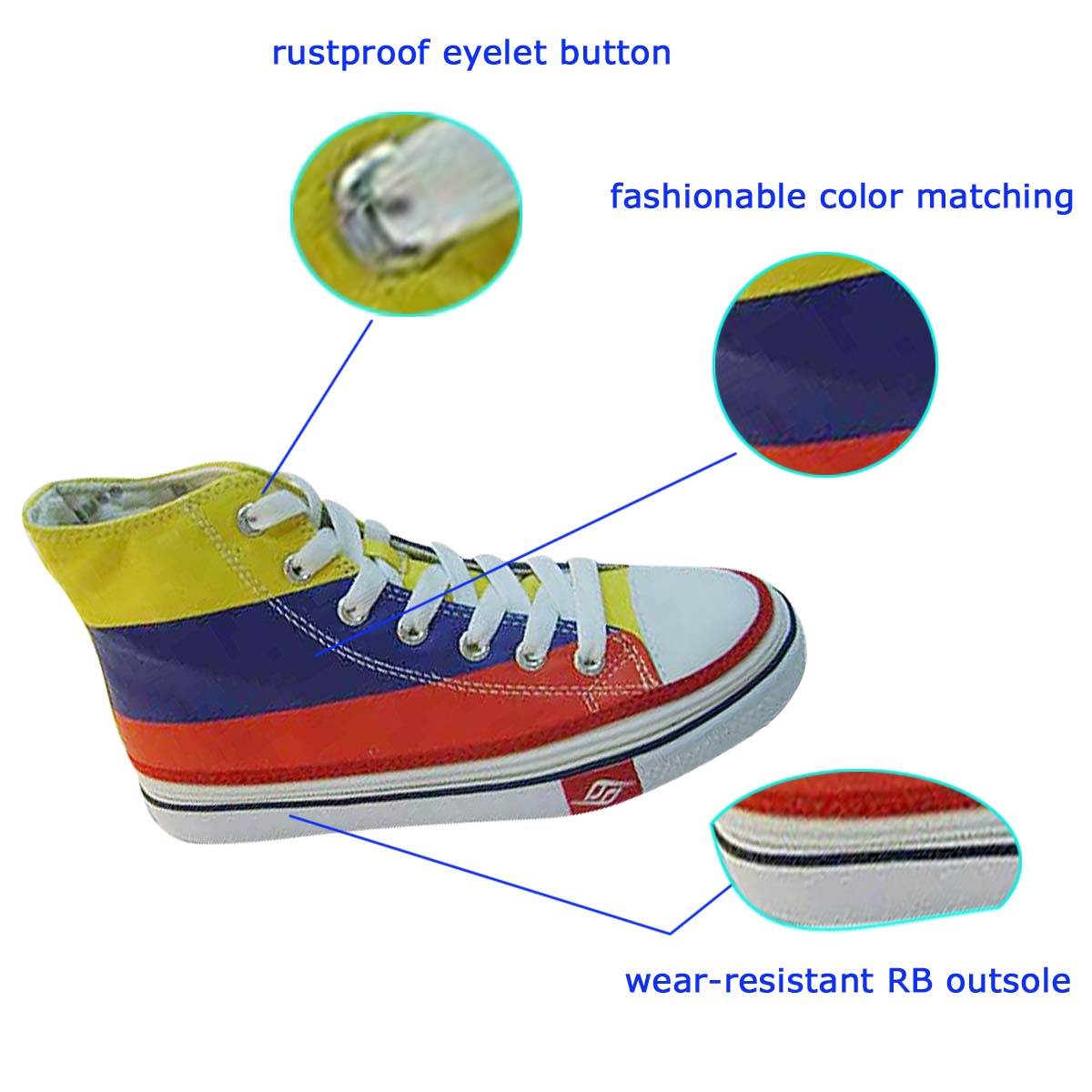 Latest Custom Unisex Mixed Color Vulcanized Canvas Shoe of High Quality with Rubber Toe from Chinese Factory
