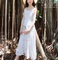 2018 the new Retro long dress elegant printing dresses Pure girl shoulder-straps skirt