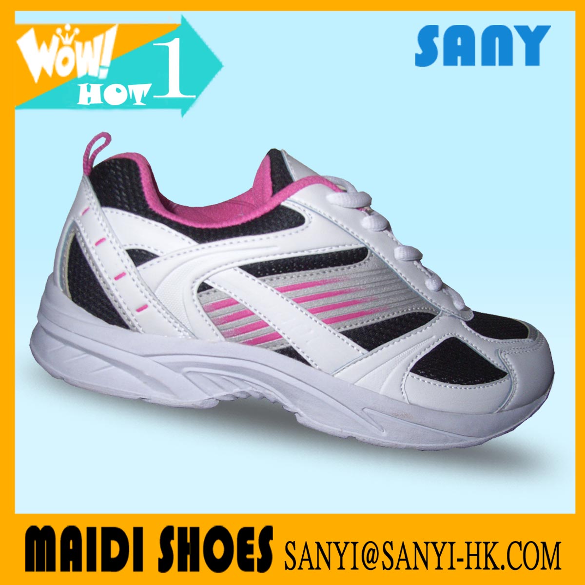 The Most Fashionable Bright Color Sexy Woman's Running Shoes with Fold-resistant Outsole