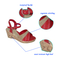 Latest Designed Bright Color Beautiful Sexy Wedge Sandals for Woman