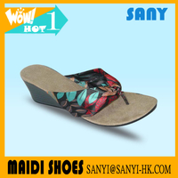 Newest Woman's Wedge Sandals/Flip flop with Durable and Soft Heel 2017 from Chinese Factory