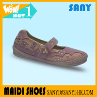 Stylish Elegant Fabric Suede Leather Casual Kid Dance shoes for Girls