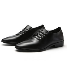 Men's leather shoes formal shoes black dress shoes smart modern stylish 2018 hot sell on line shop