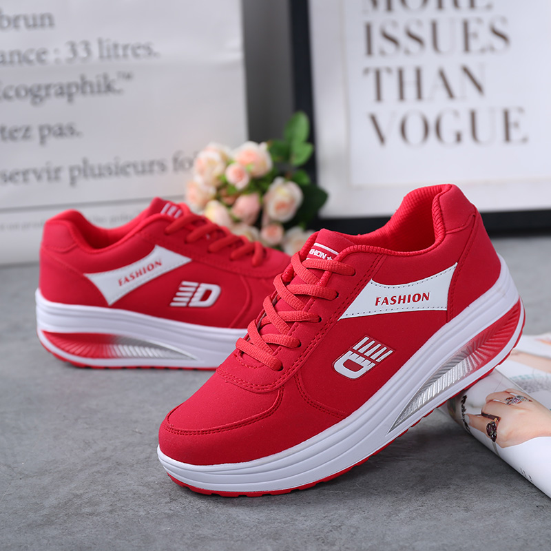 2018 Summer New Fashion Mesh Breathable Shoes Lightweight Lose Weight Platform Casual Shoes Woman Healthy Fitness Swing Shoes