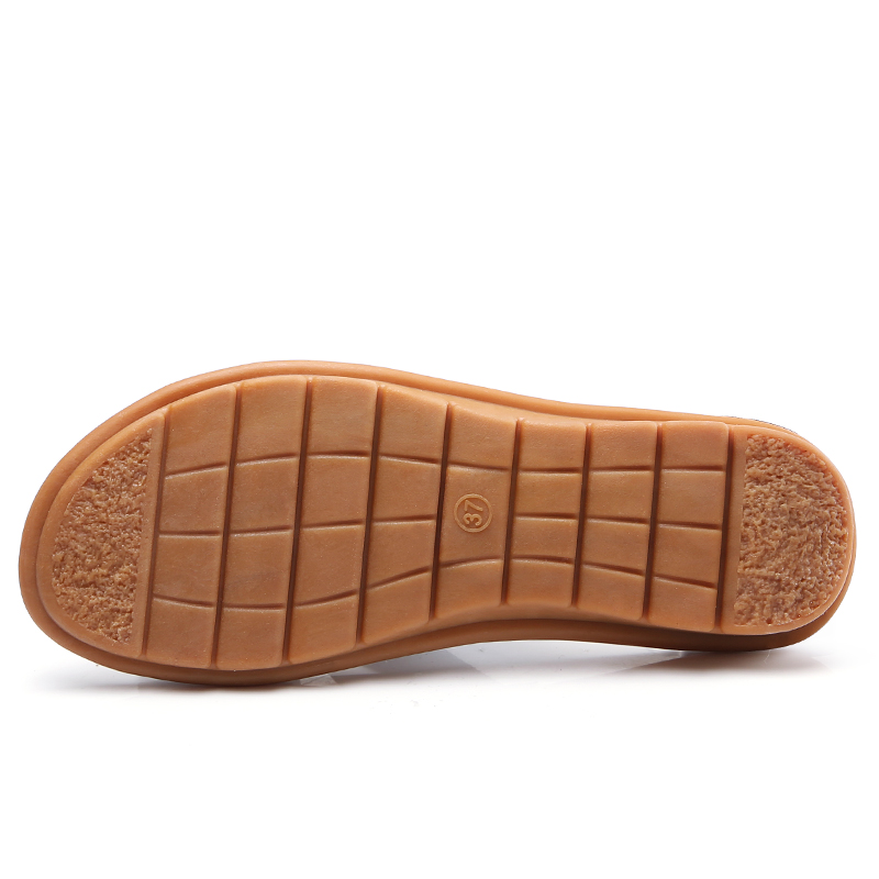 flat leather flip flops