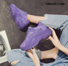 Women's Chunky Sneakers 2019 Fashion Women Platform Shoes Lace Up Pink Purple Vulcanize Shoes Womens Female Sport Shoes Torre Shoes