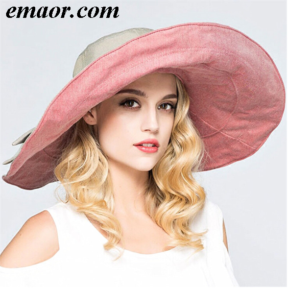 Sun Hats for Womens Floppy Beach Hat Hats for Ladies Packable Sun Hat Wide Brim Travel Best Sun UV Protection Hats Cotton England Style Superlarge Brim Hats