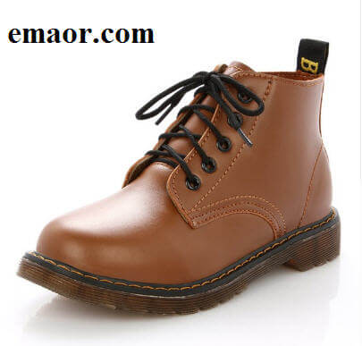 Women's Casual Boots Lace Up Round Toe Boots Fashion Ankle Leather Combat Martin Boots for Ladies Leather Classic Ankle Martins Shoes