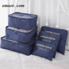 Nylon Packing Cube Travel Bags Durable 6 Pieces Set Unisex Large Capacity Of Receive Bags 