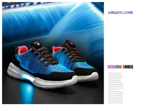 New LED Shoes Fiber Optic Shoes USB Charging Light Up Shoes for Men Women Adult Glowing Running Sneaker LED Shoes 
