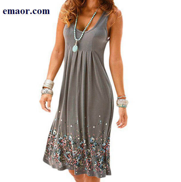 Sleeveless Dress Floral Print Loose Fashion Six Colors Plus Size S-5XL Casual Women Dress Robe Femme 2019 Sexy Dress 