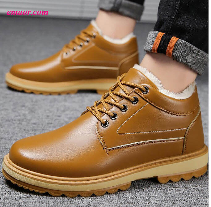  Plush Ankle Boots Warm Winter Shoes Martin Boots Man Snow Boot