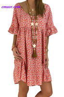 Dress Barn Formal Dresses Red Loose Scoop Neck Floral Dress Maternity Dresses Dress Barn 