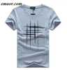 Men's T-Shirts Summer Short Sleeve Simple Creative Design Line Cross Print Breathable Mens Cotton T-shirts