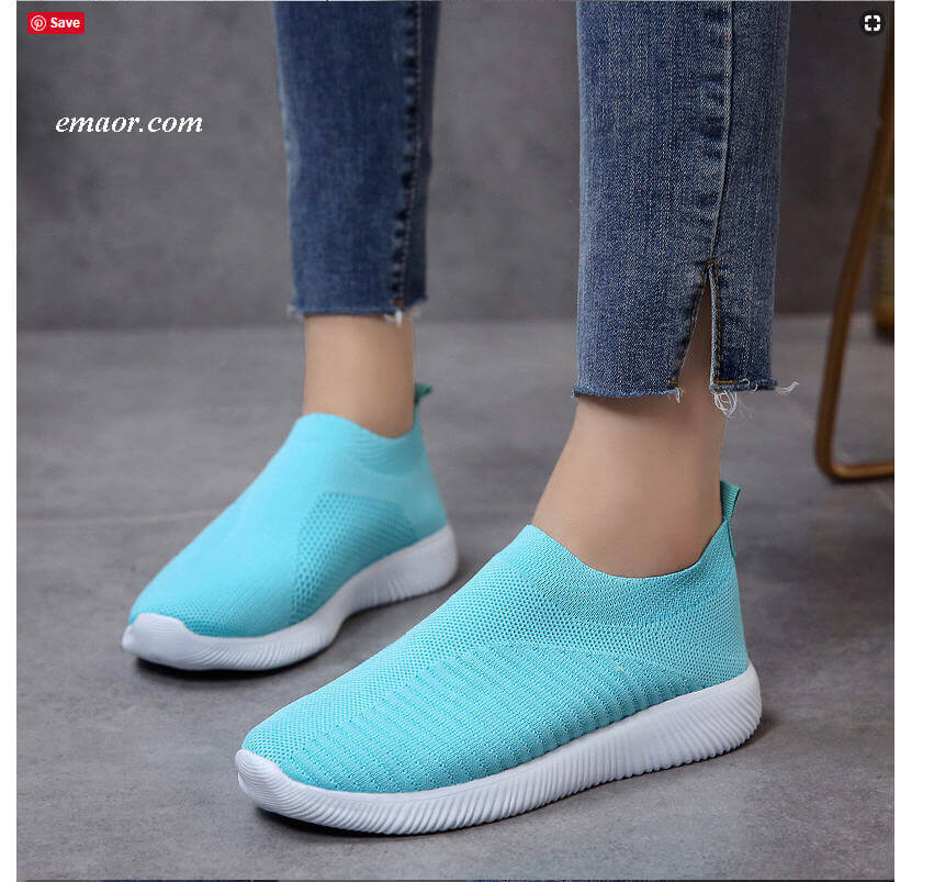 Shoes for People with Flat Feet Rimocy Breathable Air Mesh Flat Heels ...