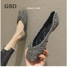  Dsw Women's Shoes Plus Size Designer Crystal Woman's Flat Shoes Elegant Comfortable Lady Fashion Rhinestone Women's Soft Bees Shoes Zapatos De Mujer Dsw Women's Shoes