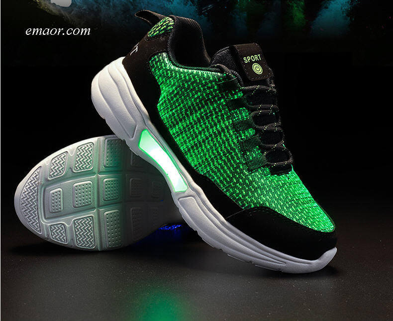 New LED Shoes Fiber Optic Shoes USB Charging Light Up Shoes for Men Women Adult Glowing Running Sneaker LED Shoes 
