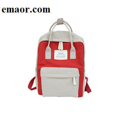 Women Canvas Backpacks New 2019 Hot Pure And Fresh Candy Color Waterproof School Bags for Teenagers Japan Girls Laptop Backpacks Patchwork Backpack 