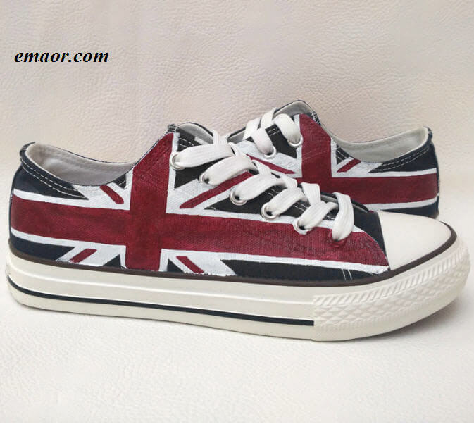 Betsy Ross Shoes Design Custom Hand Painted Shoes Pulls Flag Shoes Casual UK Flag Low Top Men's Unisex Black Union Jack Canvas Sneakers 