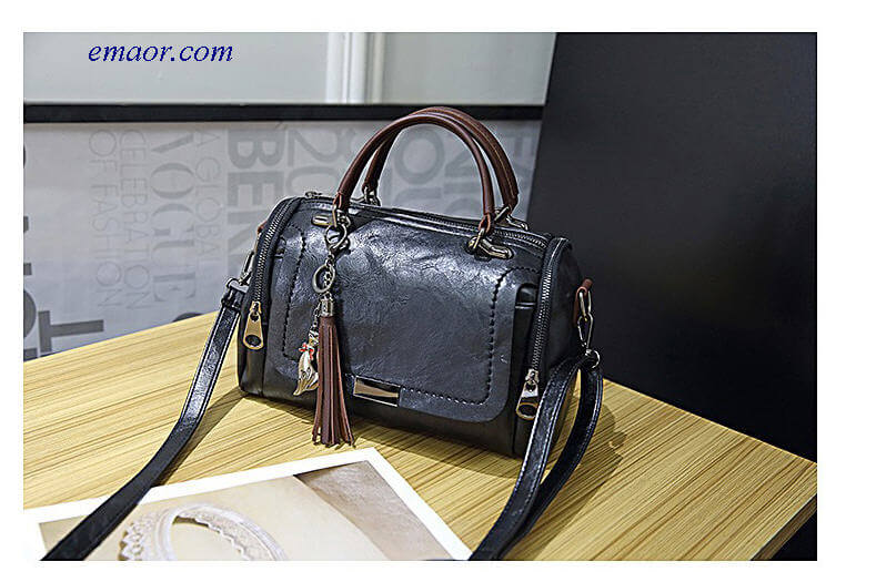 New Arrival Fashion Woman Bag Shoulder Bag for Ladies Retro PU Leather Handbag Female Tassel Zipper Crossbody Bags