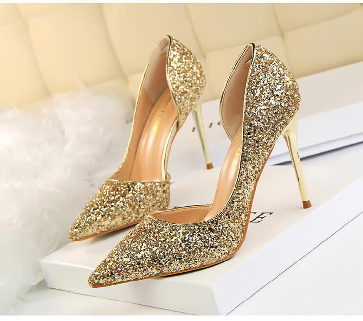 rose gold dress shoes low heel