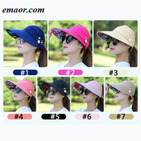 Sun Hats for Women Visors Fishing Fisher Beach Hats UV Protection Cap Black Casual Womens Summer Ponytail Wide Brim Hats