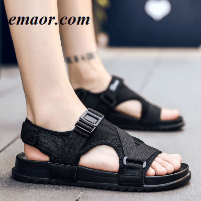 Men Beach Sandals Fashion Summer Breathable Gladiator Roman Men Comfortable Casual Flat Shoes
