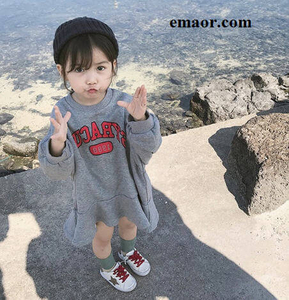 Children Hoodies New Arrival Korean Version Cotton Loose Style All-match Casual Letters Printed Cute Fashion Baby Girls Sweatshirts
