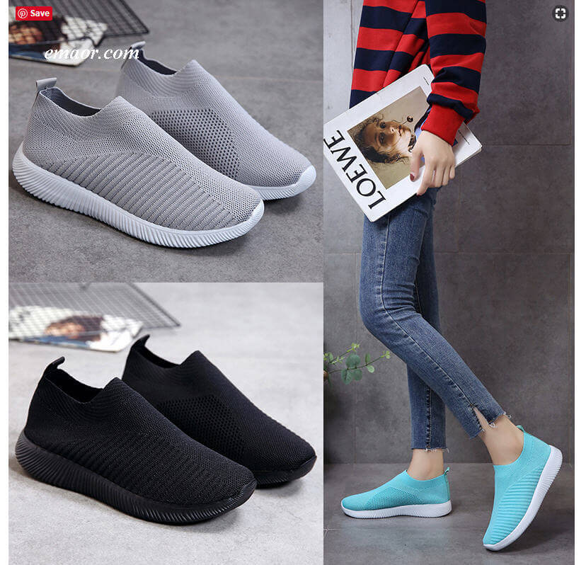 Shoes for People with Flat Feet Rimocy Breathable Air Mesh Flat Heels ...