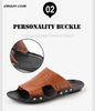 Classic Men Soft Sandals Comfortable Men’s Summer Brand Leather Platform Sandals 