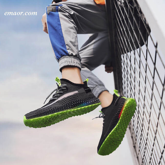Yeezy Shoes Summer All 4D Outsole Off White Star Yeezy Shoes Air 350 Boost V2 Men Student Running Sneakers Shoes Yeezy