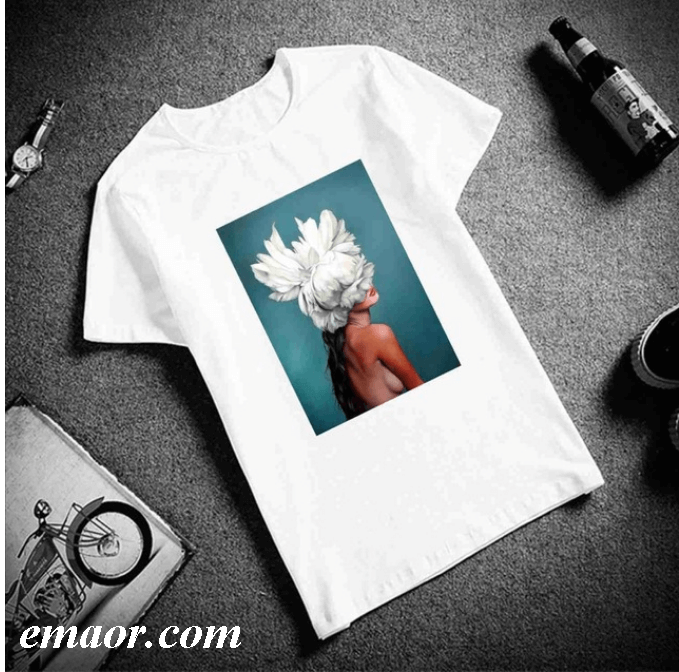 New Design Your Own Shirt Tops White T Shirt Funny for Womens Cotton Short Sleeve Plus Size Hoodie Cotton Casual Couple T Shirt Flowers for Girls
