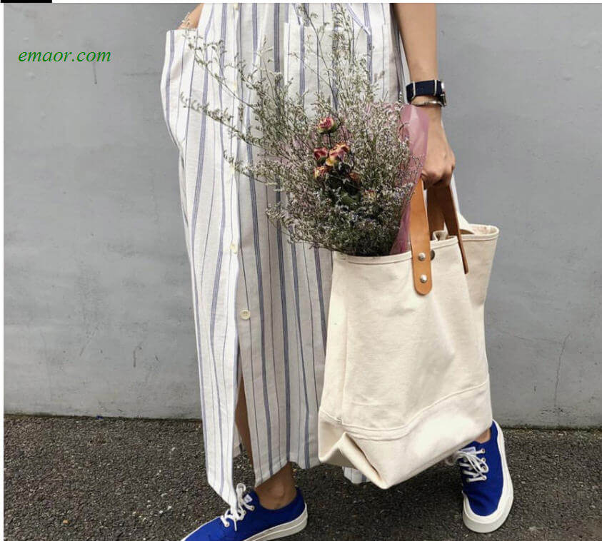 Canvas Totes Cheap Shopping Bags with Zipper Reusable Large Canvas Shopping Bags Foldable Shoulder Bags