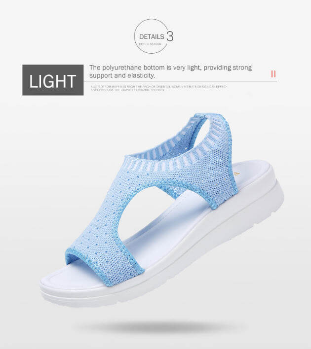 Sandals Women 2019 New Female Shoes Woman Summer Wedge Comfortable Sandals Ladies Slip On Flat 4650