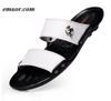Mens Sandals Slippers Casual Famous Brand Summer Beach Outdoor Non-Slip Leather Mens Flip Flops 