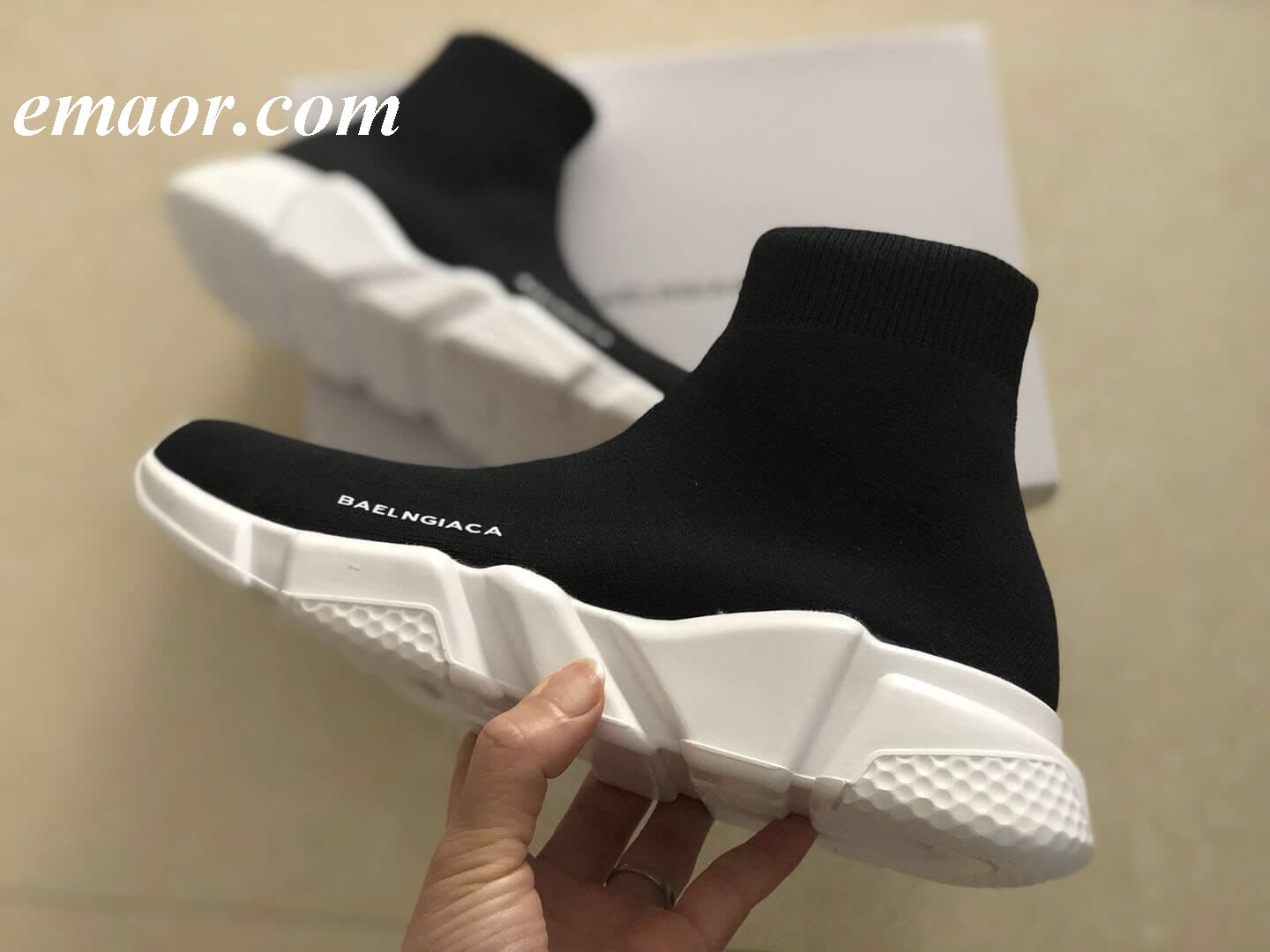  Champion Sock Shoes Brand High Top Men's Sock Shoes Slip On Comfortable Casual Sock Sneakers Shoes Men's Fashion Stretch Mans Footwear Non-slip Sneakers Champion Sock Shoes