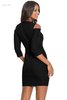 HOT Cold Shoulder Sleeved Bodycon Mini Dress On Sale