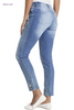 Wholesale Button Detail Wash Skinny Affordable Jeans on Sale