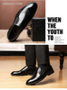 Formal Shoes for MenTwo-tier Cowhide Business Shoes Casual Leather Shoes for Men Leather Dress Shoes