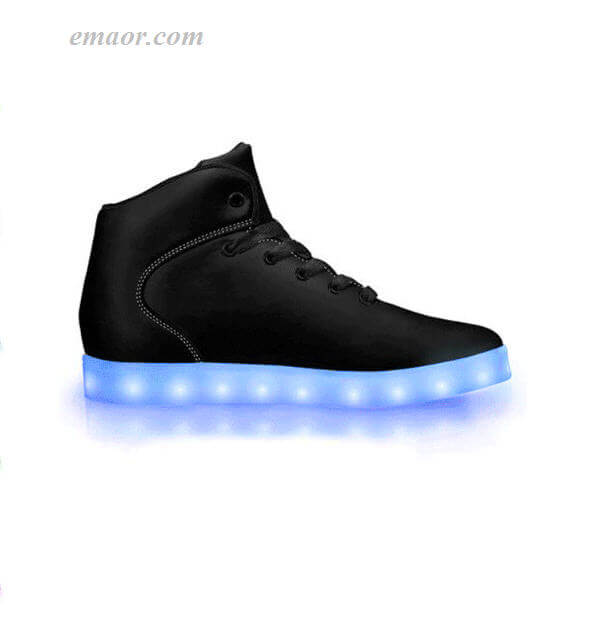 Led Walk Light Up Shoes Black Out-APP Controlled High Top LED Shoes Energy Light Up Shoes Wish Light Up Shoes
