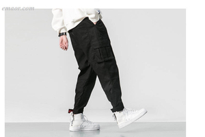 Men's Multi-pocket Elastic Waist Design Harem Pant Street Baggy Cargo Pants