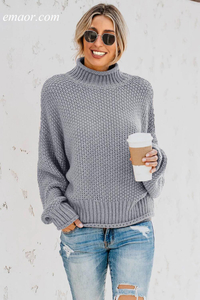 Outerwear Jackets Softy Oversized Chunky Batwing Long Sleeve Turtleneck Sweater Sporting Life Spirit Outerwear on Sale Outerwear 