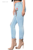 Fashion Nova Women's Ripped Skinny Girl Jeans