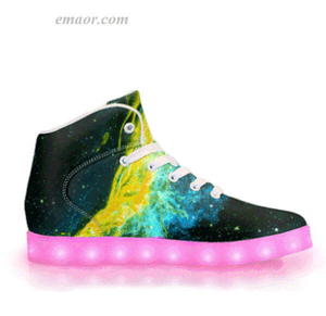 Light Shoes Led Light Up Sneakers Golden Way-APP Controlled High Top LED Shoes Energy Lights Trainers
