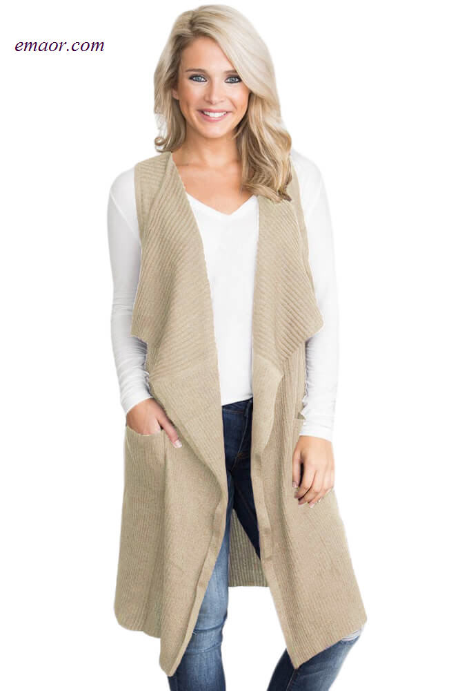 Fashion Clothing Wholesale Sweaters&Cardigans Stylish Sleeveless Cardigan on Sale