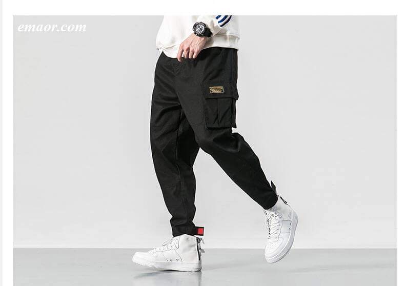 Men's Multi-pocket Elastic Waist Design Harem Pant Street Baggy Cargo Pants
